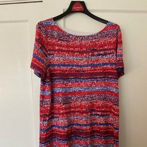 Tory Burch Mini Red White and Blue Dress